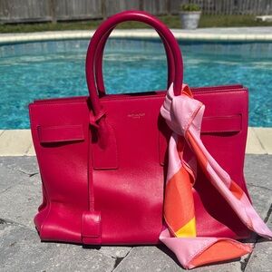 Saint Laurent Fuchsia Sac De Jour